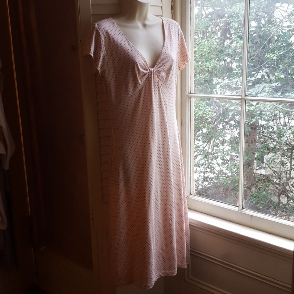 Banana Republic rose polka dots dress m